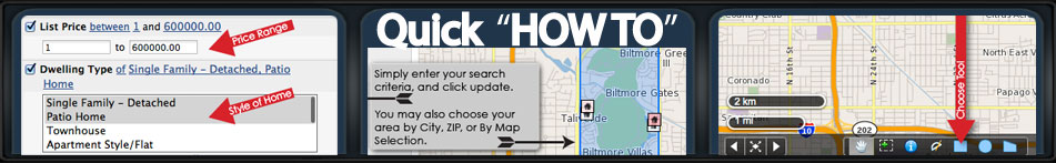 how to search for rental by MLS map